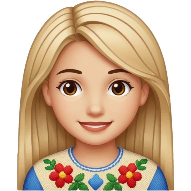 یه دختر در حال شماره دوزی emoji