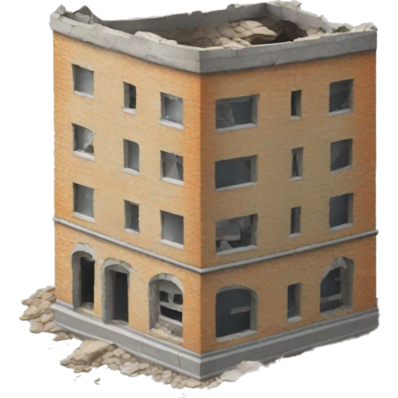 Building crumbling emoji