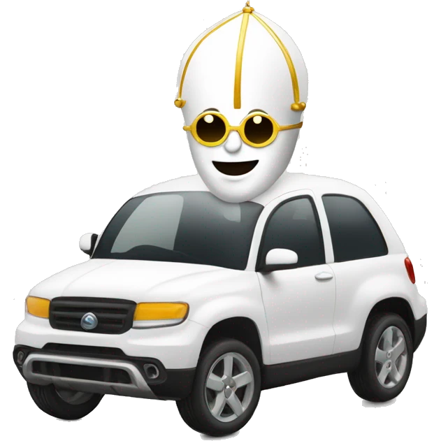 Car With Pope Hat emoji