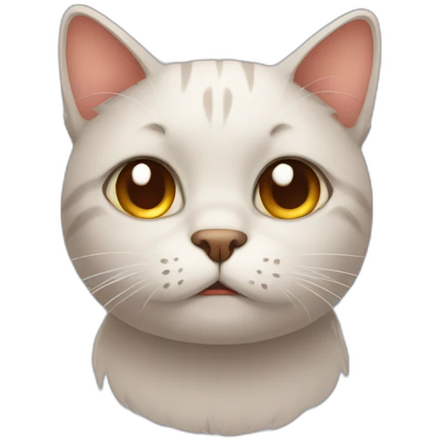 Cat with sad emoji