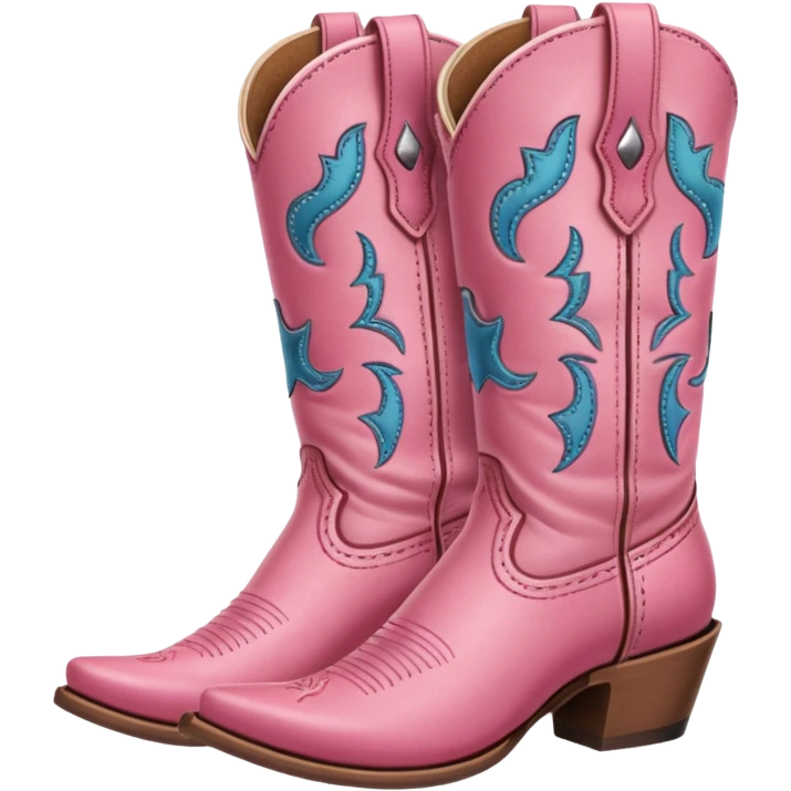 Pink Cowgirl boot emoji