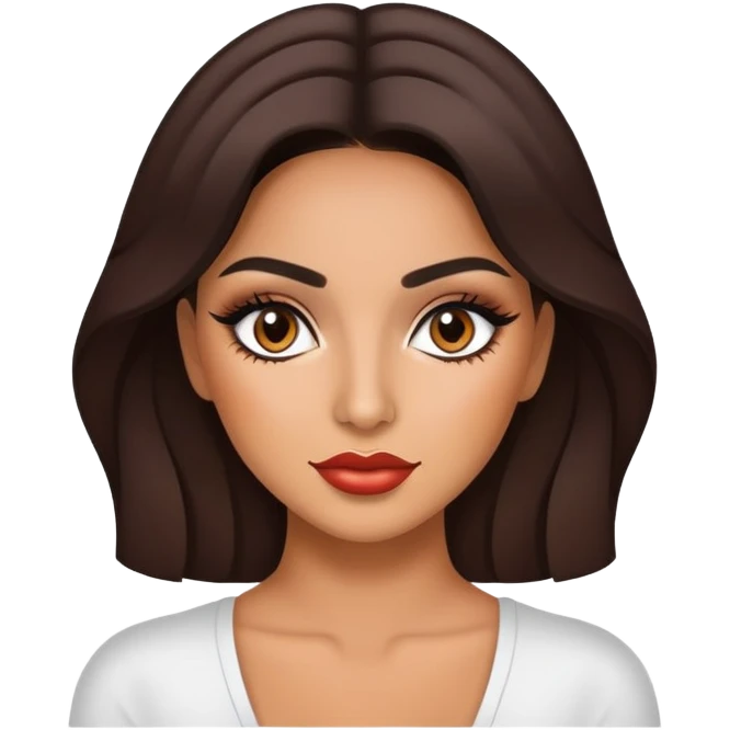 pretty latina baddie with makeup emoji