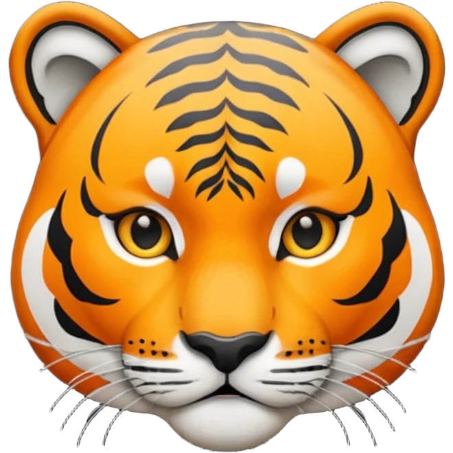 tiger face with a bandana emoji