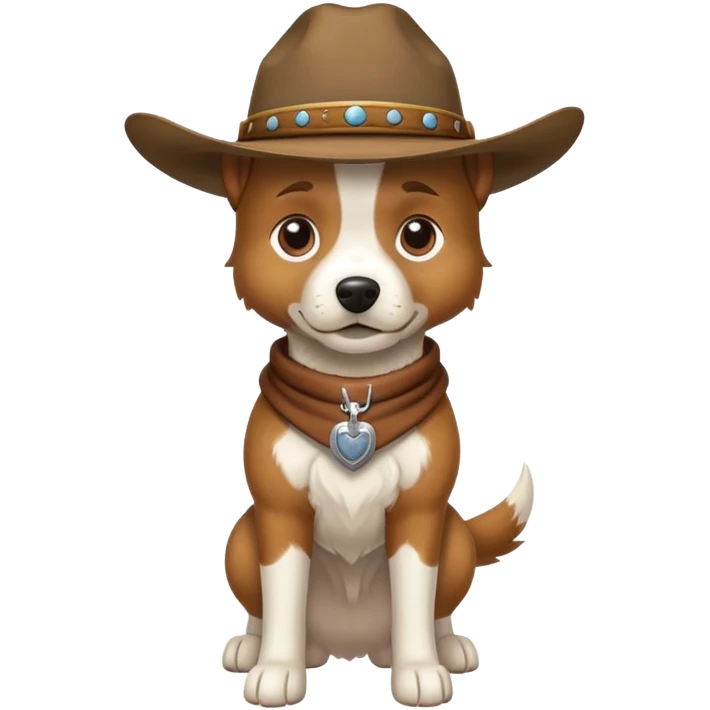 Cowboy dog emoji