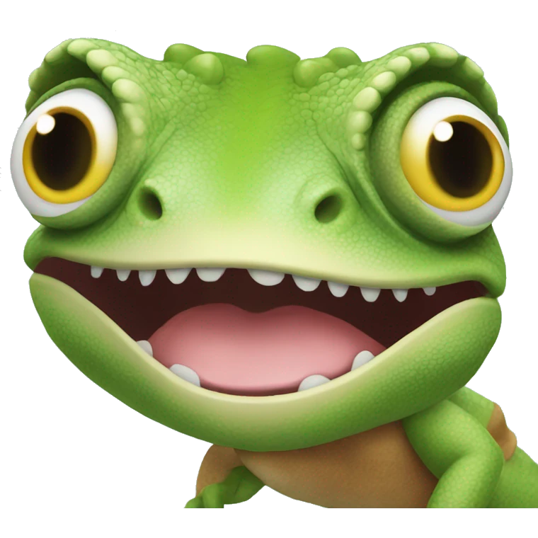 smile chameleon  emoji