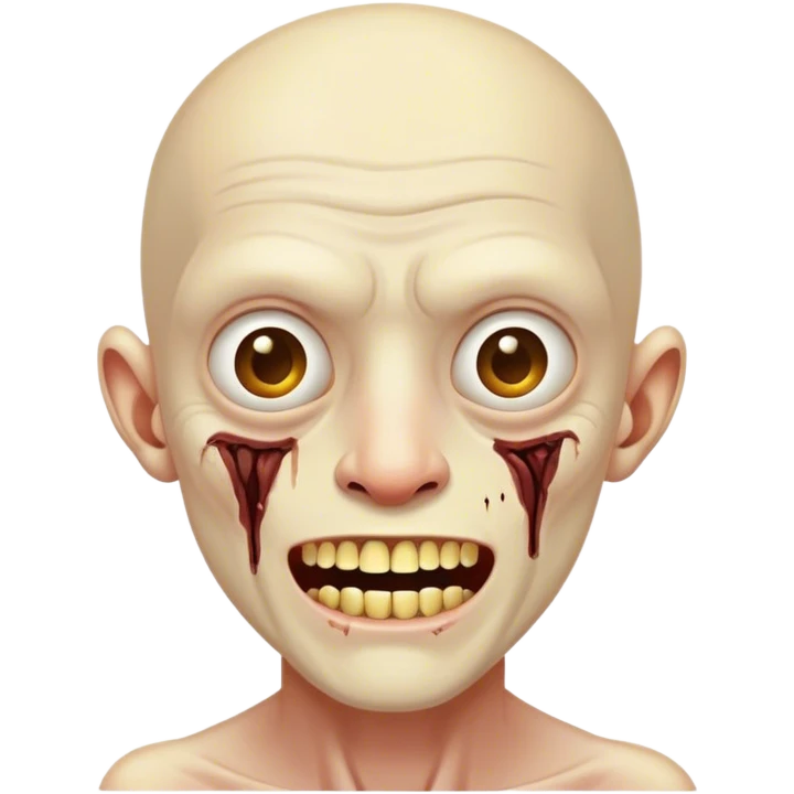 hairless guy with rot tooth emoji
