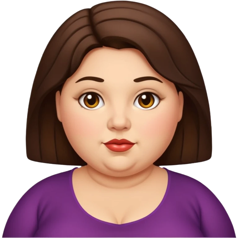 very fat handsome rich brunette woman emoji