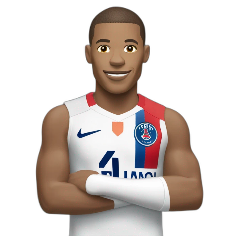 Mbappé sur une chèvre emoji