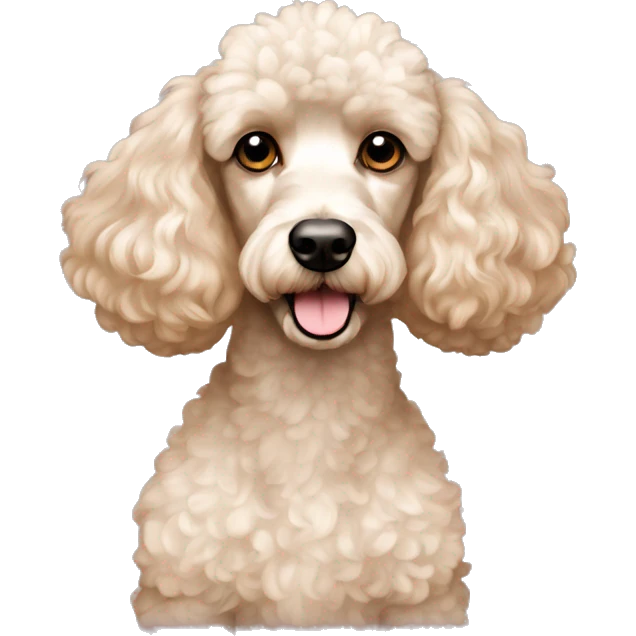 Perrita frech poodle color  biege emoji