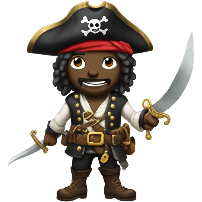 pirate with gold grill  emoji