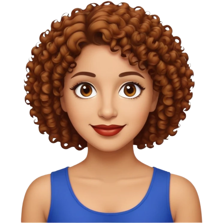 Puerto Rican actress Marian Pabón with short curly hair, expressive eyes, warm smile, middle-aged Latina woman emoji