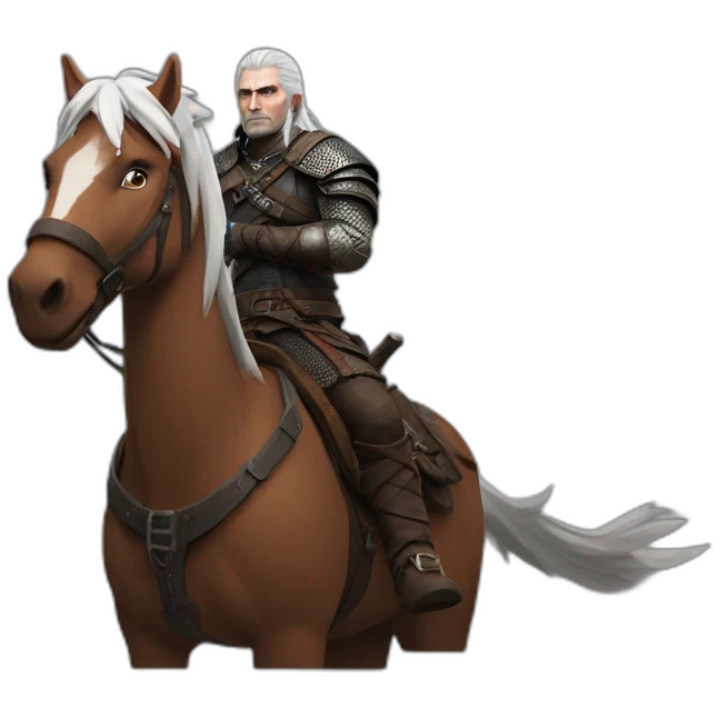 geralt on roach emoji