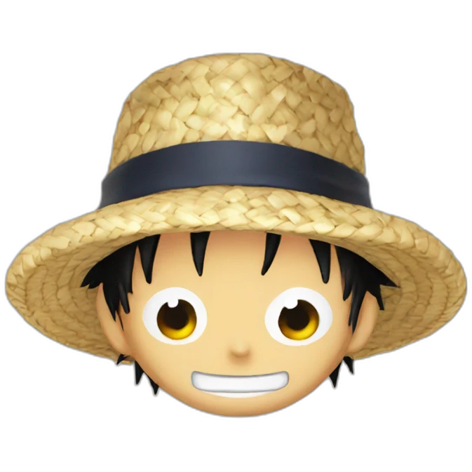 Luffy straw hat emoji