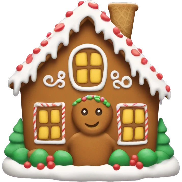 gingerbread house emoji