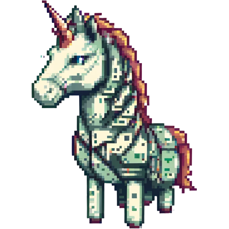 единорог из долларовых купюр, no background emoji