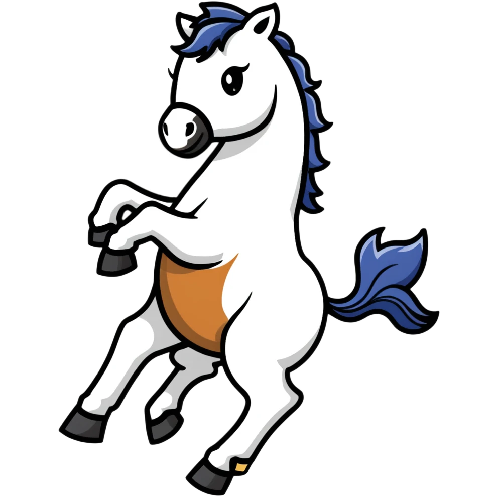 Horse rearing up emoji