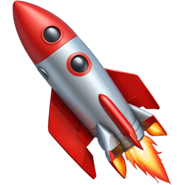 a rocket with a red X on it emoji