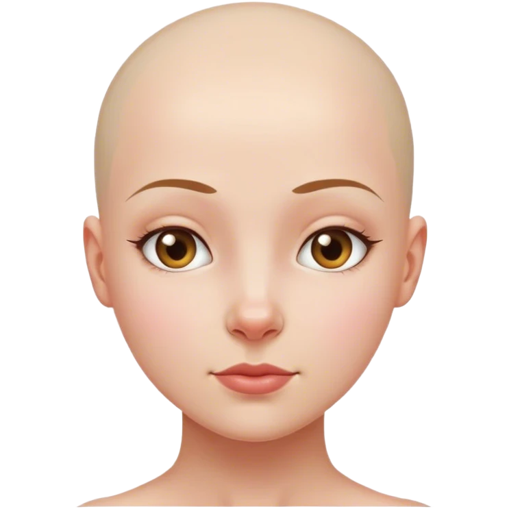 Bald headed girl  emoji