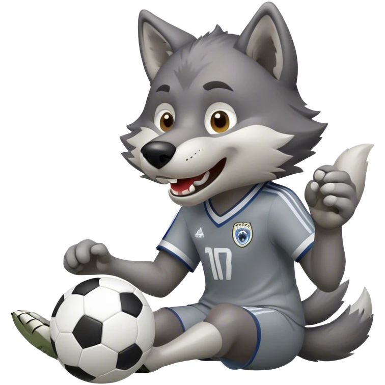 wolf which is playing fifa emoji