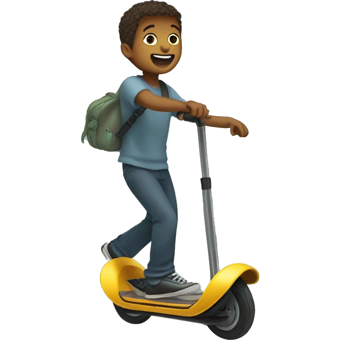 Boy riding a onewheel emoji