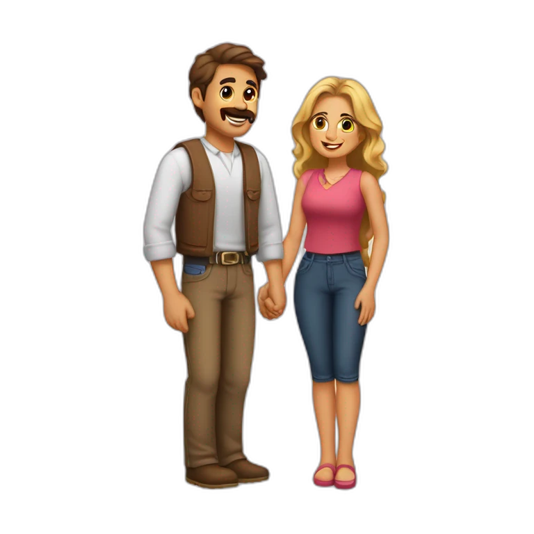 Hombre y mujer enamorados emoji