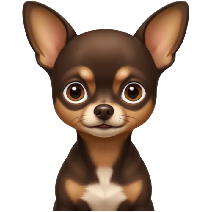 Dark brown chihuahua  emoji