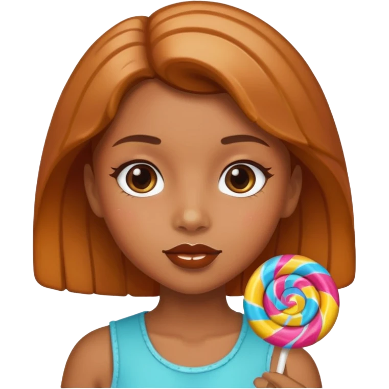 girl made of candy, with accessories from candy emoji