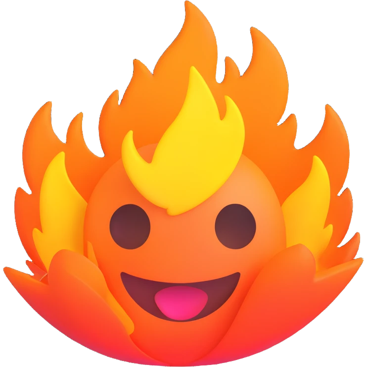 fire 3d emoji style emoji