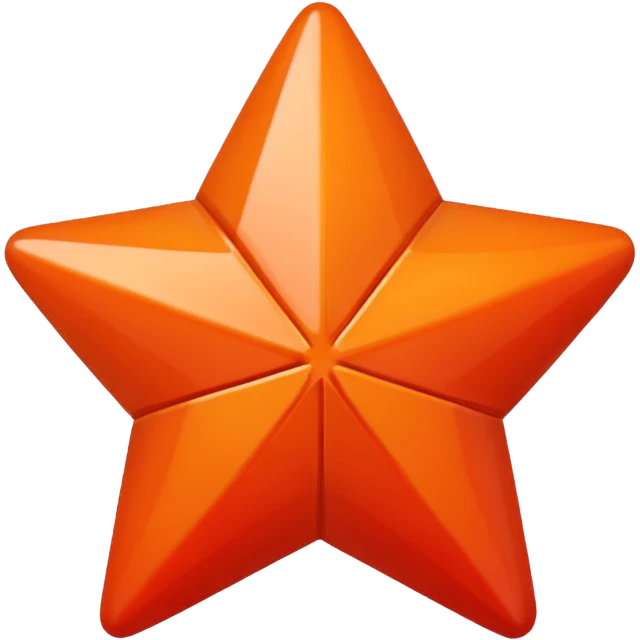 Oreange ball in red star emoji