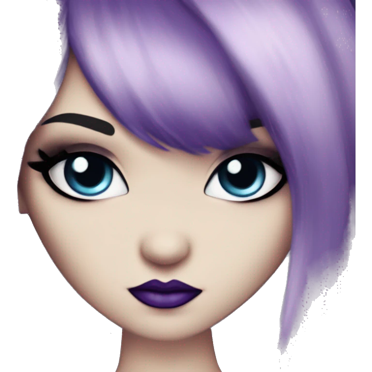 Elissabat-vampire-monsterhigh-goth-romantic-bangs-hair-purple-black-blue eyes emoji