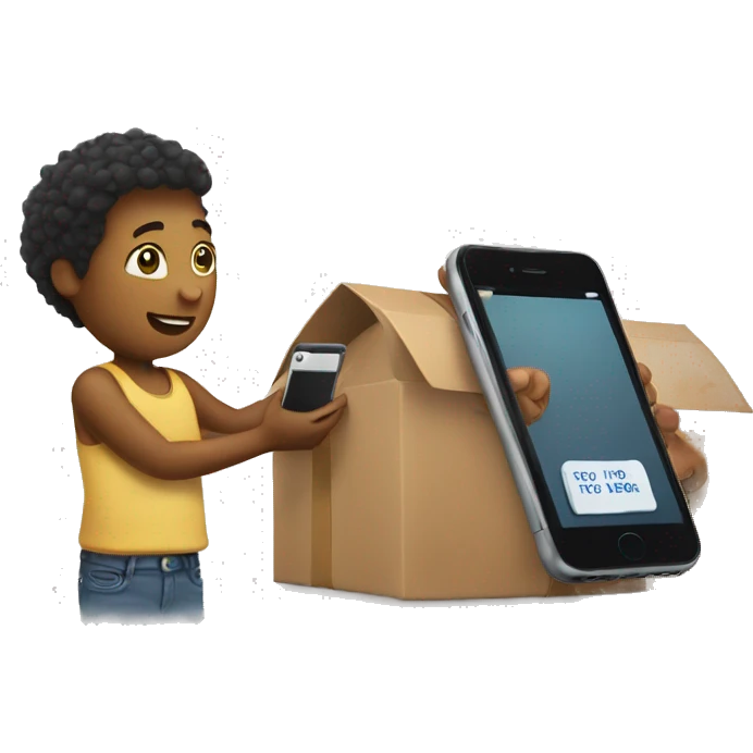 giving a phone to a friend emoji