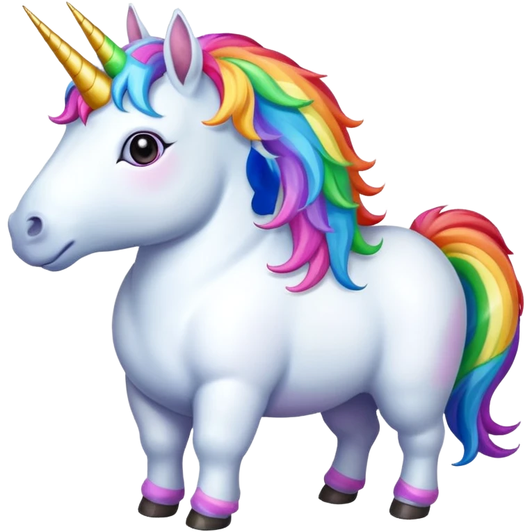 Fat disabled unicorn emoji