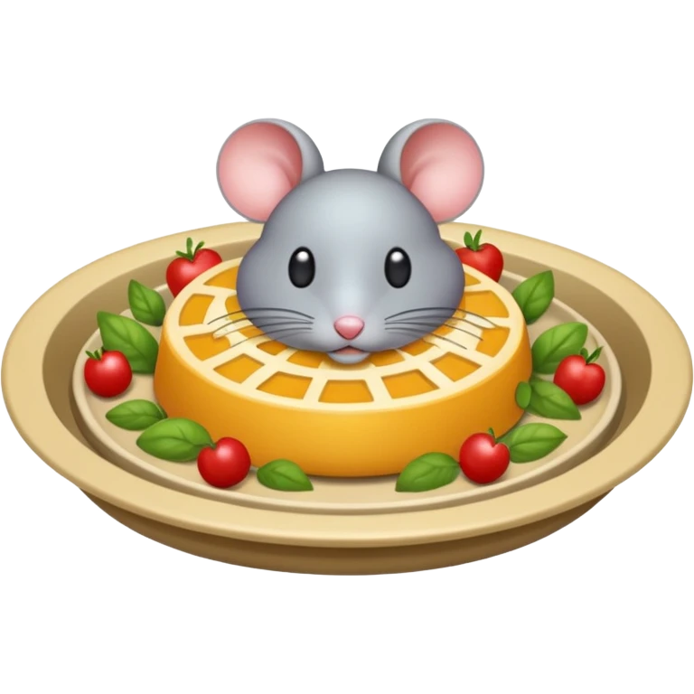 Mouse fertada dish of food emoji
