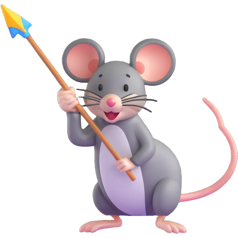 Cartoonish mouse arrow cursor clicking emoji