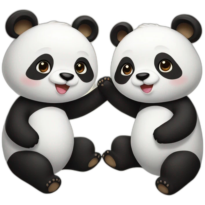 Panda couple emoji
