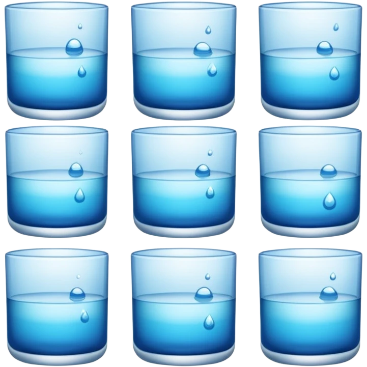 Use a series of frames showing the glass gradually filling with water emoji