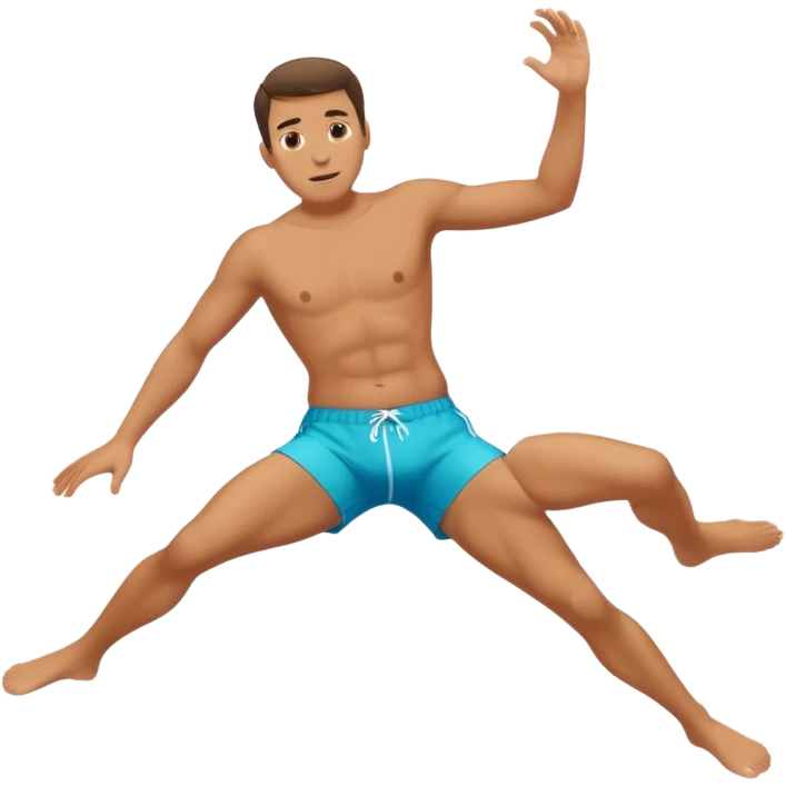 Man laying on his stomach and kicking his feet  emoji