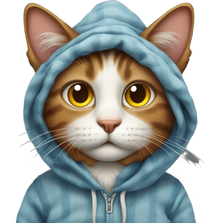cat wearing raggedy clothes emoji