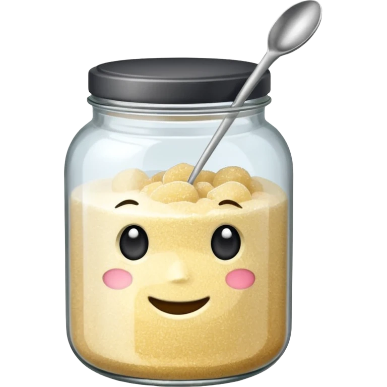 Jar of sugar with spoon emoji