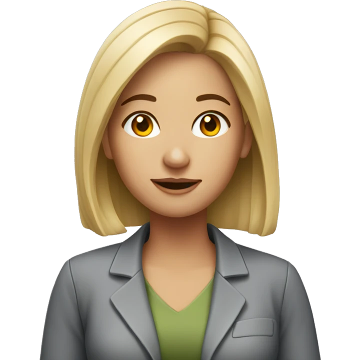 casual office girl portrait emoji