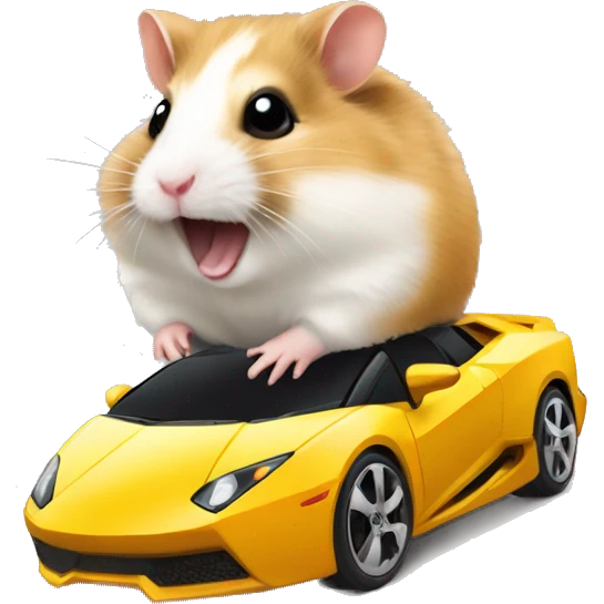 hamster on lambo emoji