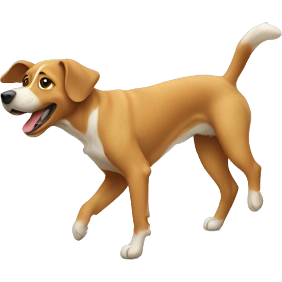 A dog doing a cartwheel emoji