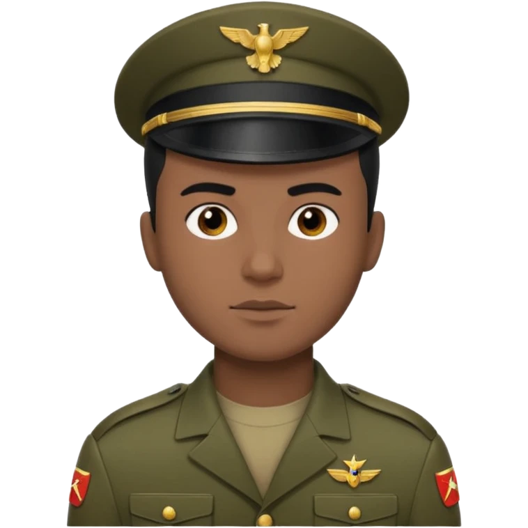 male soldier black hair style emoji