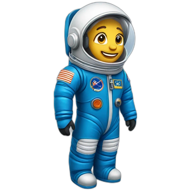 Space explorer with blue spacesuit emoji