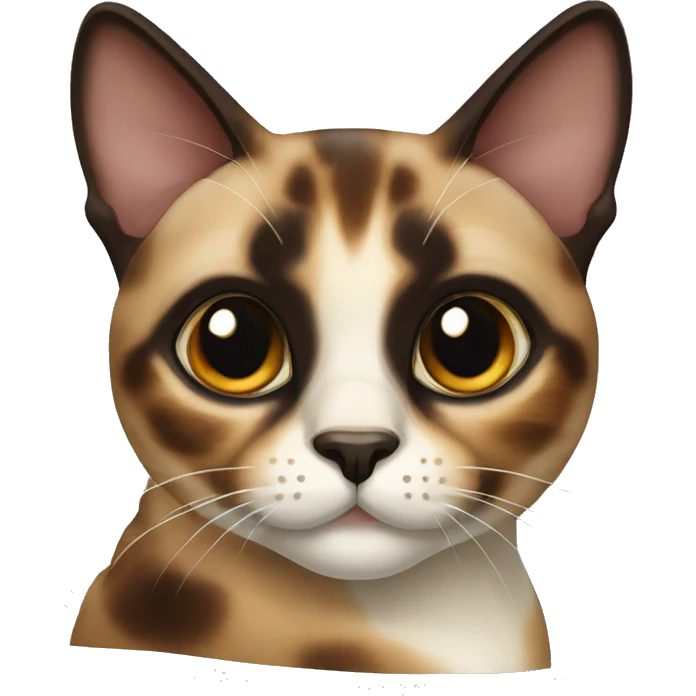 tortoiseshell siamese cat  emoji