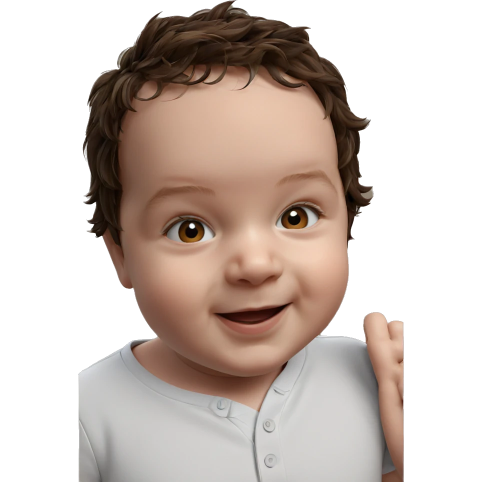 smiling boy with brown hair emoji