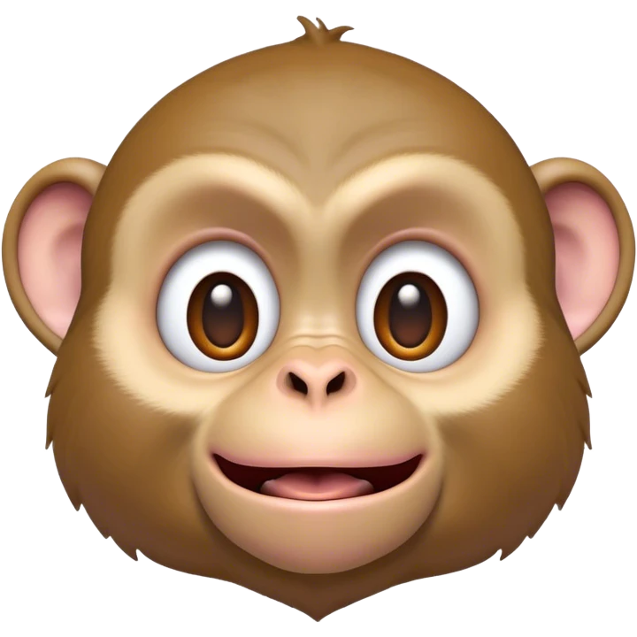 Cinematic Comical Macaque Portrait Emoji, Head tilted dramatically with an exaggeratedly shocked expression, featuring a dynamic, animated face with wide, comically expressive eyes full of humorous disbelief, Simplified yet hilariously expressive features, highly detailed, glowing with a slightly sassy glow, high shine, dramatic yet playful, stylized with an air of quirky primate attitude, soft glowing outline, capturing the essence of a meme-worthy macaque that looks ready to side-eye its way into viral fame! emoji