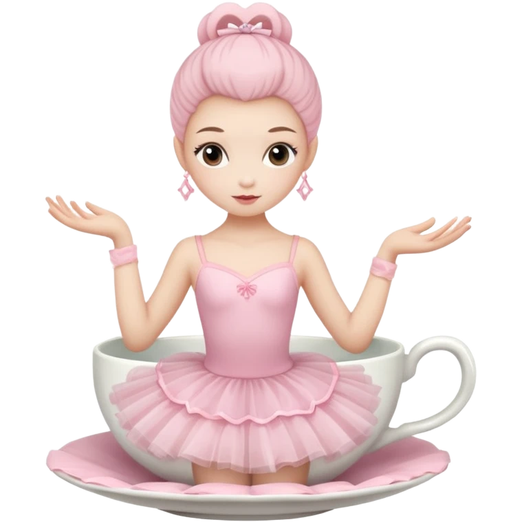 a cup headed ballerina emoji