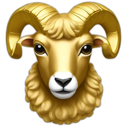 A ram made out of pure gold emoji