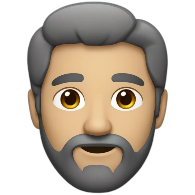 dos hombres una pelo gris con barba y otro oeli negro y barba emoji